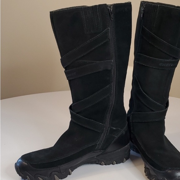 SKECHERS Black Suede & Leather Tall Boot !!! - Picture 3 of 8